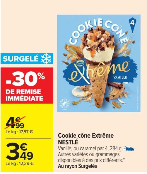 Cookie cône Extrême Nestlé