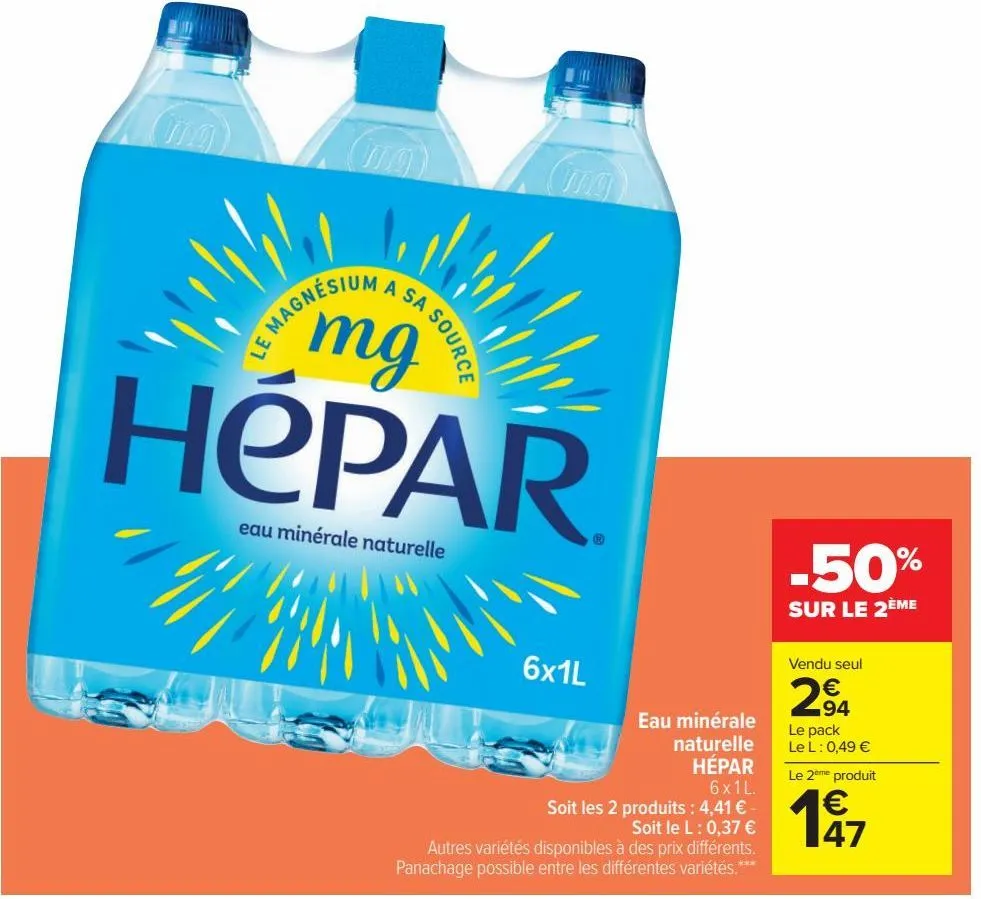 eau minérale naturelle hepar 