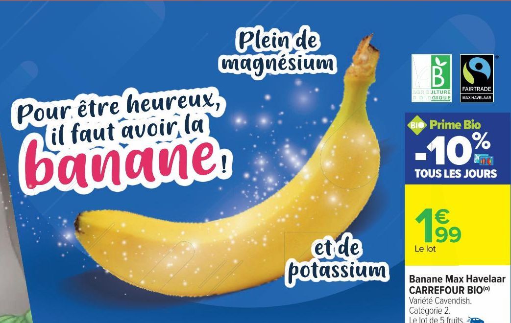 Banane Max Havelaar CARREFOUR BIO