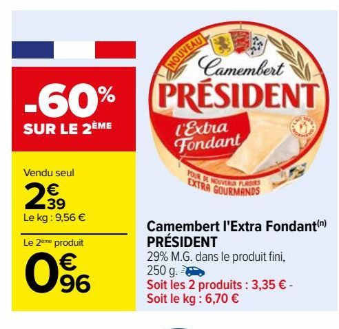 Camembert L'Extra Fondant Président