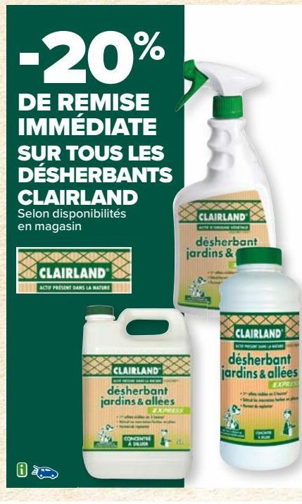 TOUS LES DESHERBANTS CLAIRLAND