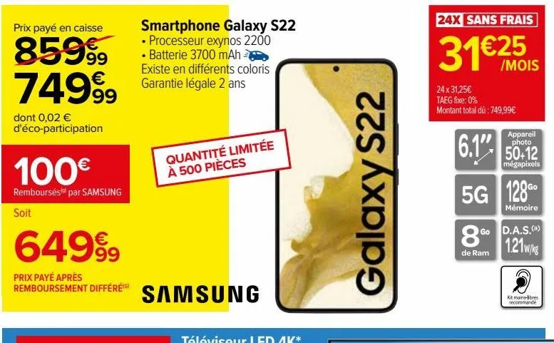 smartphone samsung galaxy s22