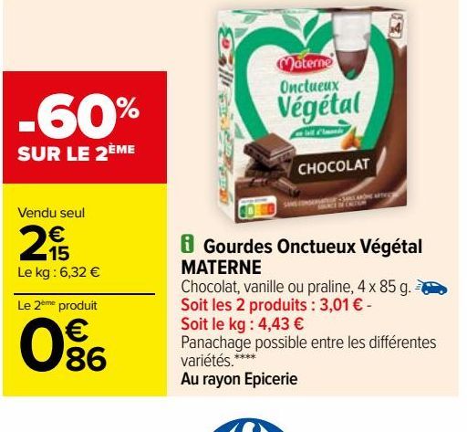 Gourdes Onctueux Végétal MATERNE 