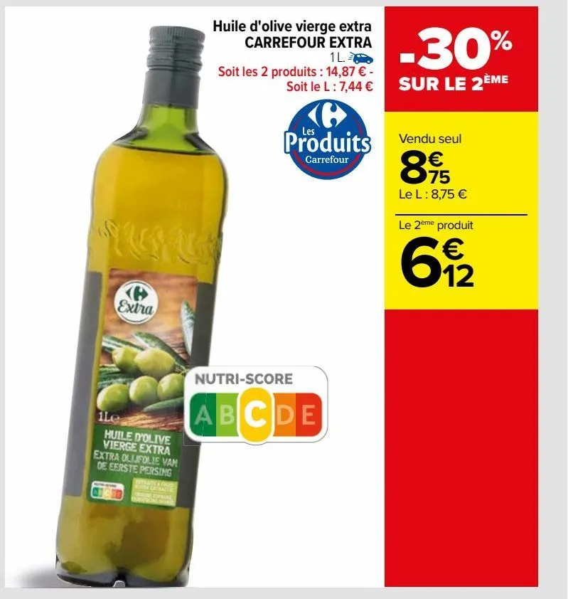 huile d'olive vierge extra carrefour extra 