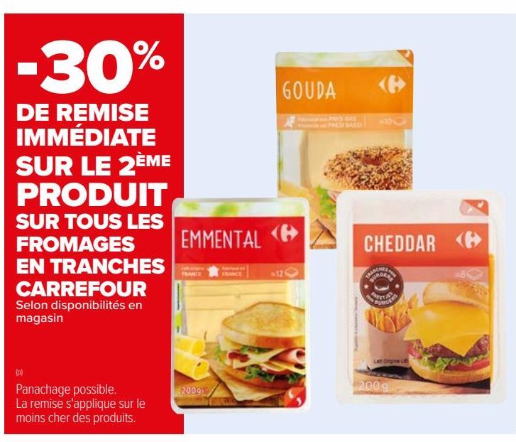 TOUS LES FROMAGES EN TRANCHES CARREFOUR