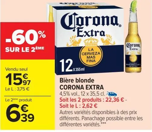 bière blonde corona extra 