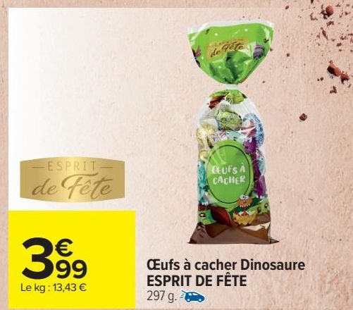 Oeufs à cacher Dinosaure ESPRIT DE FETE