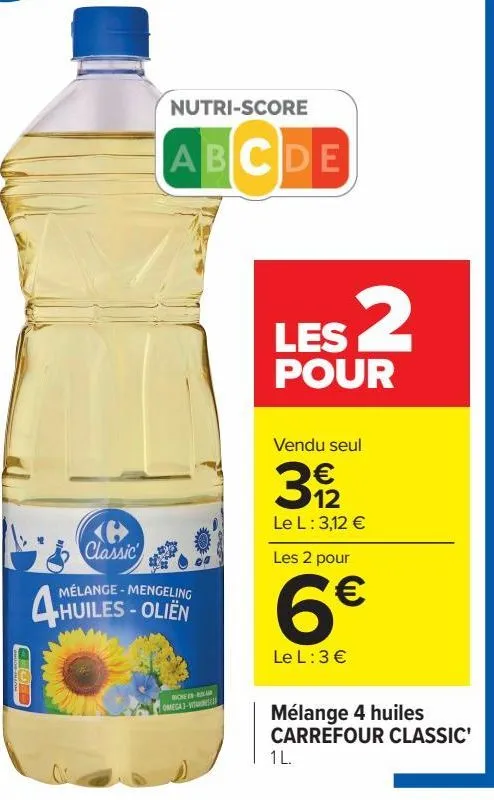 mélange 4 huiles carrefour cassic