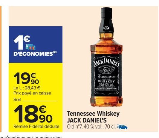 Tennessee Whiskey JACK DANIEL'S
