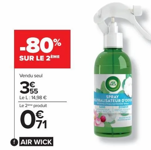 spray neutralisateur odeurs air wick 