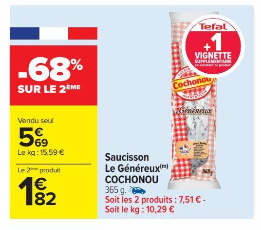 Saucisson Le Généreux COCHONOU