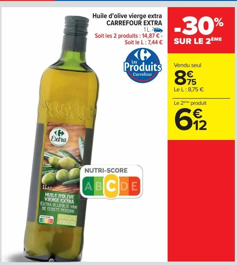 huile d'olive vierge extra carrefour extra 