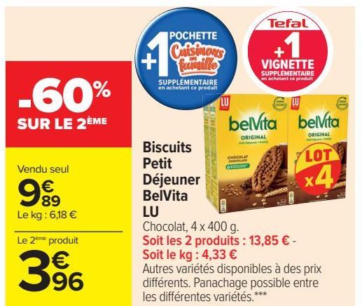 Biscuits Petit Déjeuner Belvita LU