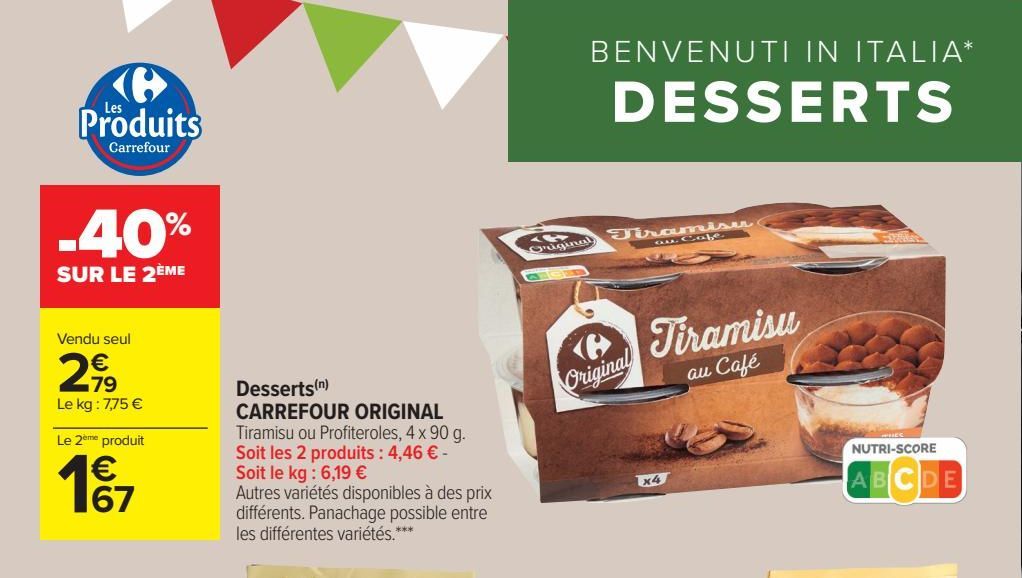 Desserts CARREFOUR ORIGINAL