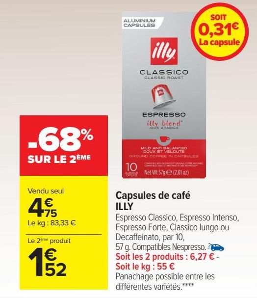 Capsules de café Illy