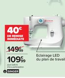 Machine à coudre Singer offre à 109,99€ sur Carrefour