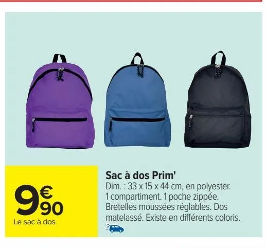 sac à dos prim'