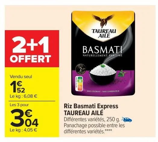 riz basmati express taureau aile