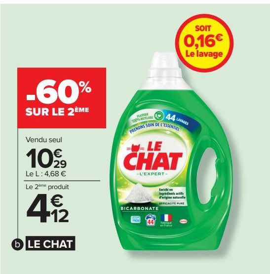 Lessive liquide  Le chat