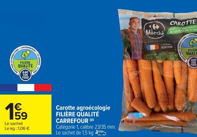 Carotte agroécologie FILIERE QUALITE CARREFOUR 