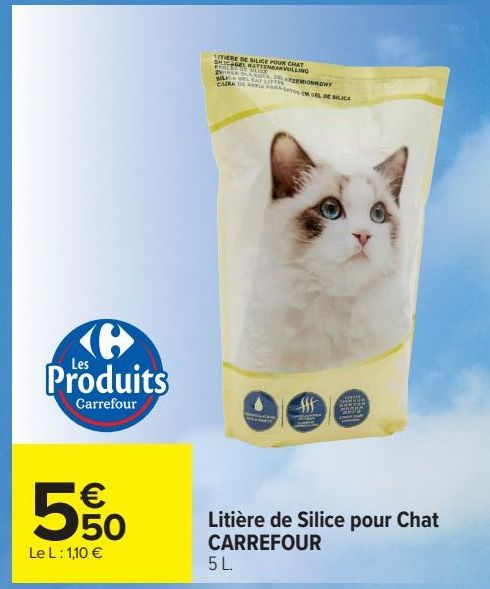 Litière de Slice pour Chat CARREFOUR