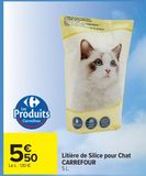 Litière de Slice pour Chat CARREFOUR offre à 5,5€ sur Carrefour