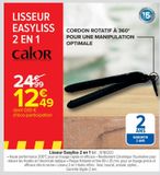 Lisseur Easyliss 2 en 1  offre à 12,49€ sur Carrefour