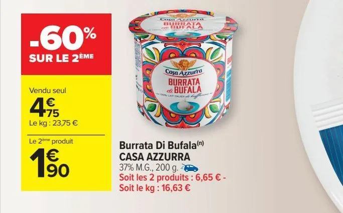 burrata di bufala casa azzurra