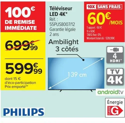 téléviseur led 4k