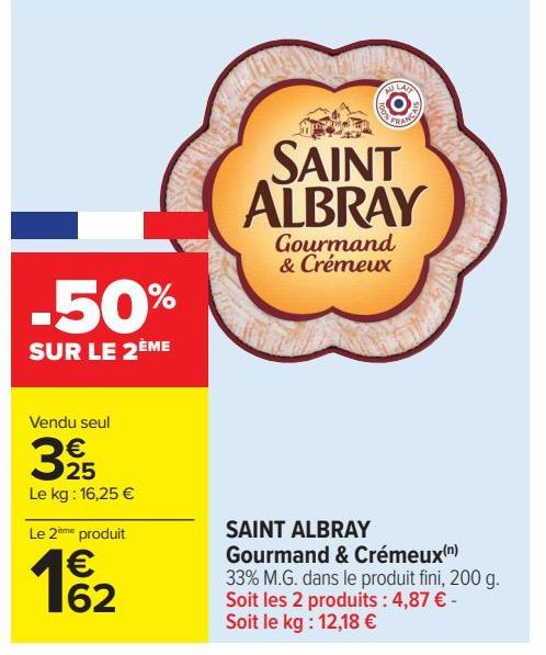 SAINT ALBRAY Gourmand et cremeux