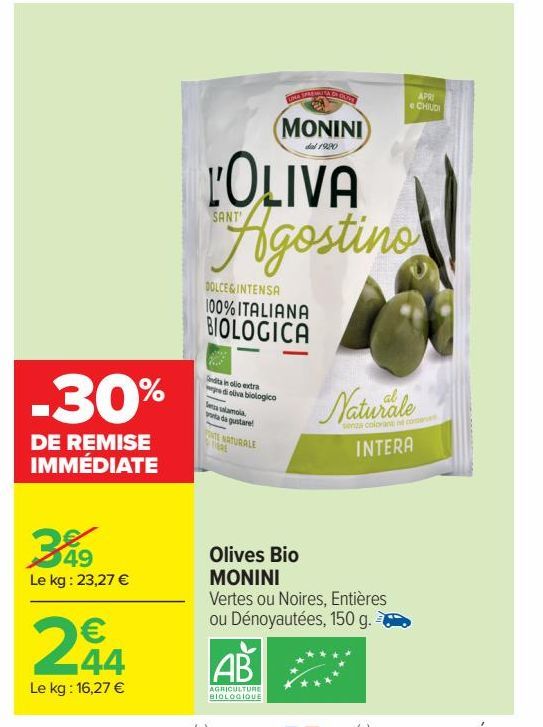 Olives Bio MONINI