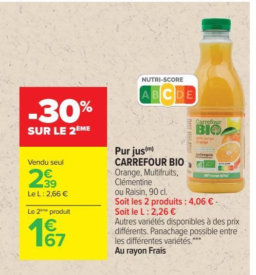 Pur jus CARREFOUR BIO