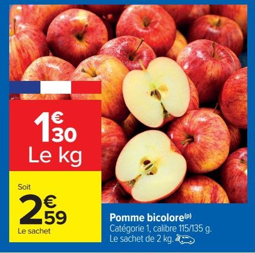 Pomme bicolore 