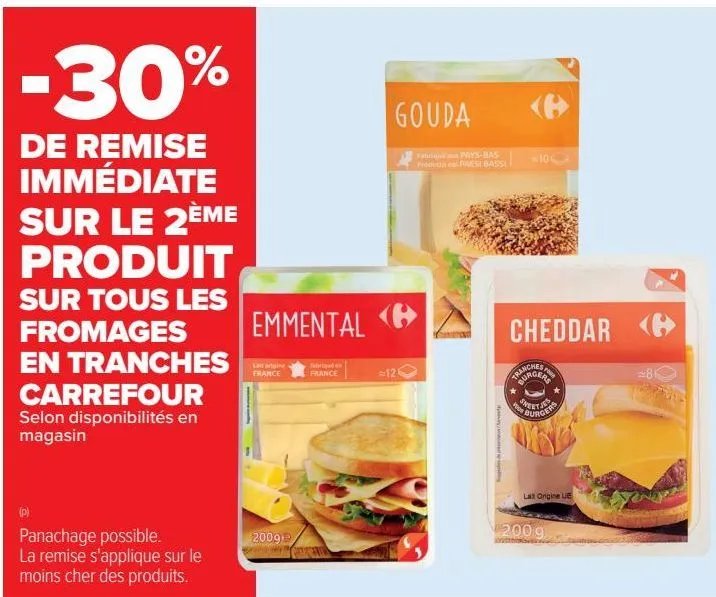 tous les fromages en tranches carrefour