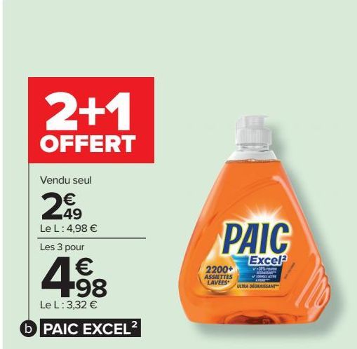 Liquide vaisselle  PAIC EXCEL 