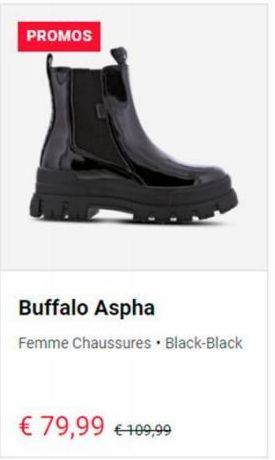 PROMOS  Buffalo Aspha  Femme Chaussures • Black-Black  € 79,99 €109,99 