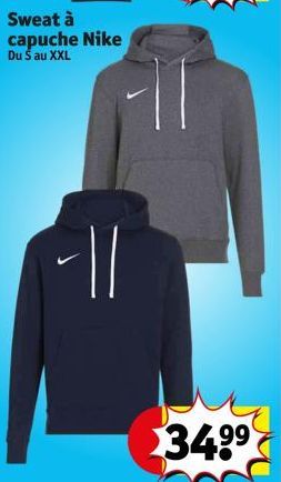 Sweat à capuche Nike Du S au XXL  -||  34⁹⁹ 