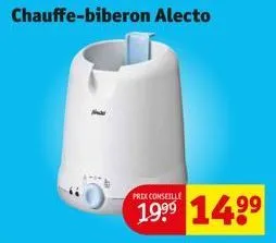 chauffe-biberon alecto  prix conseille 