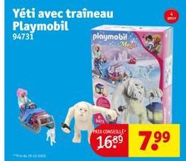 Yéti avec traîneau  Playmobil 94731  playmobil  PRIX CONSEILLE  168⁹ 7.99 