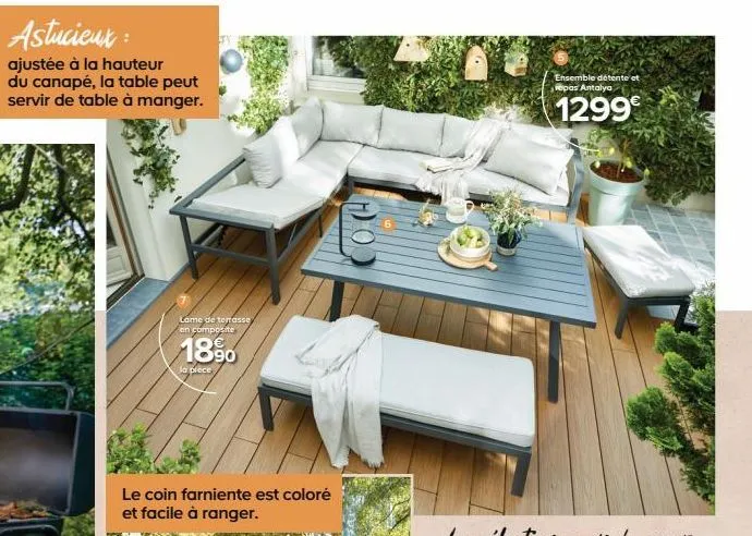 ensemble de terrasse 