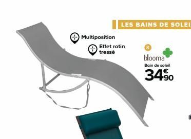 Multiposition  Effet rotin tressé  blooma  Bain de soleil  34%  