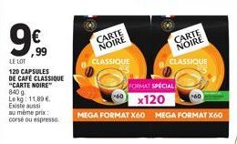 capsules de café Carte noire