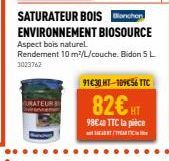 SATURATEUR BOIS donchen ENVIRONNEMENT BIOSOURCE Aspect bois naturel. Rendement 10 m²/L/couche. Bidon 5 L 3023762  PURATEUR 8 