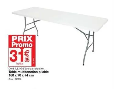 table promo