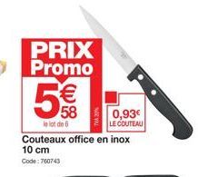 couteaux de mer Promo