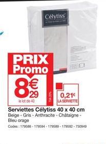 serviettes Promo