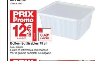 boîtes promo