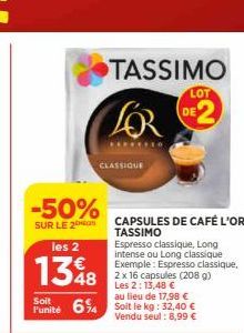 capsules de café Tassimo