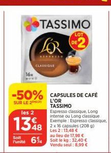 capsules de café Tassimo