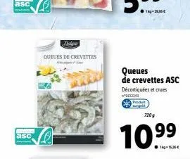 queues de crevettes 